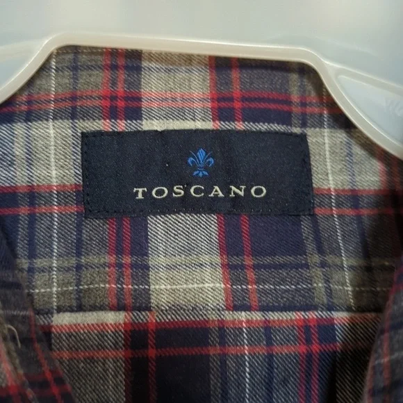 Erbario Toscano Men's Long Sleeve Button Down Harbour Plaid Shirt Size XXL - New - Picture 3 of 8